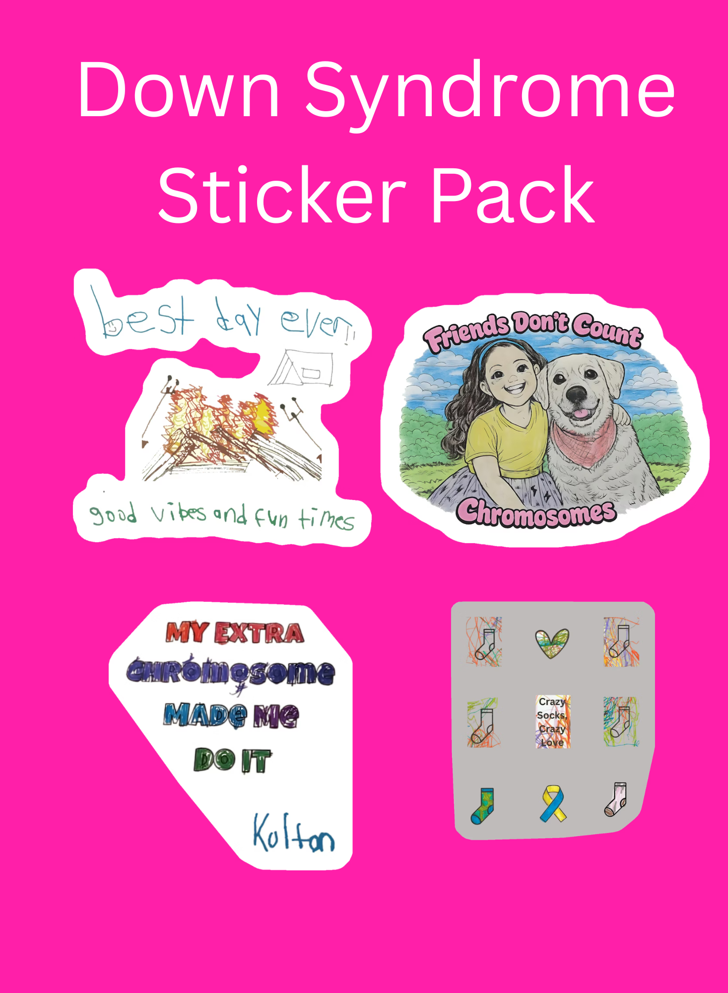 Down Syndrome Artists Sticker Pack
