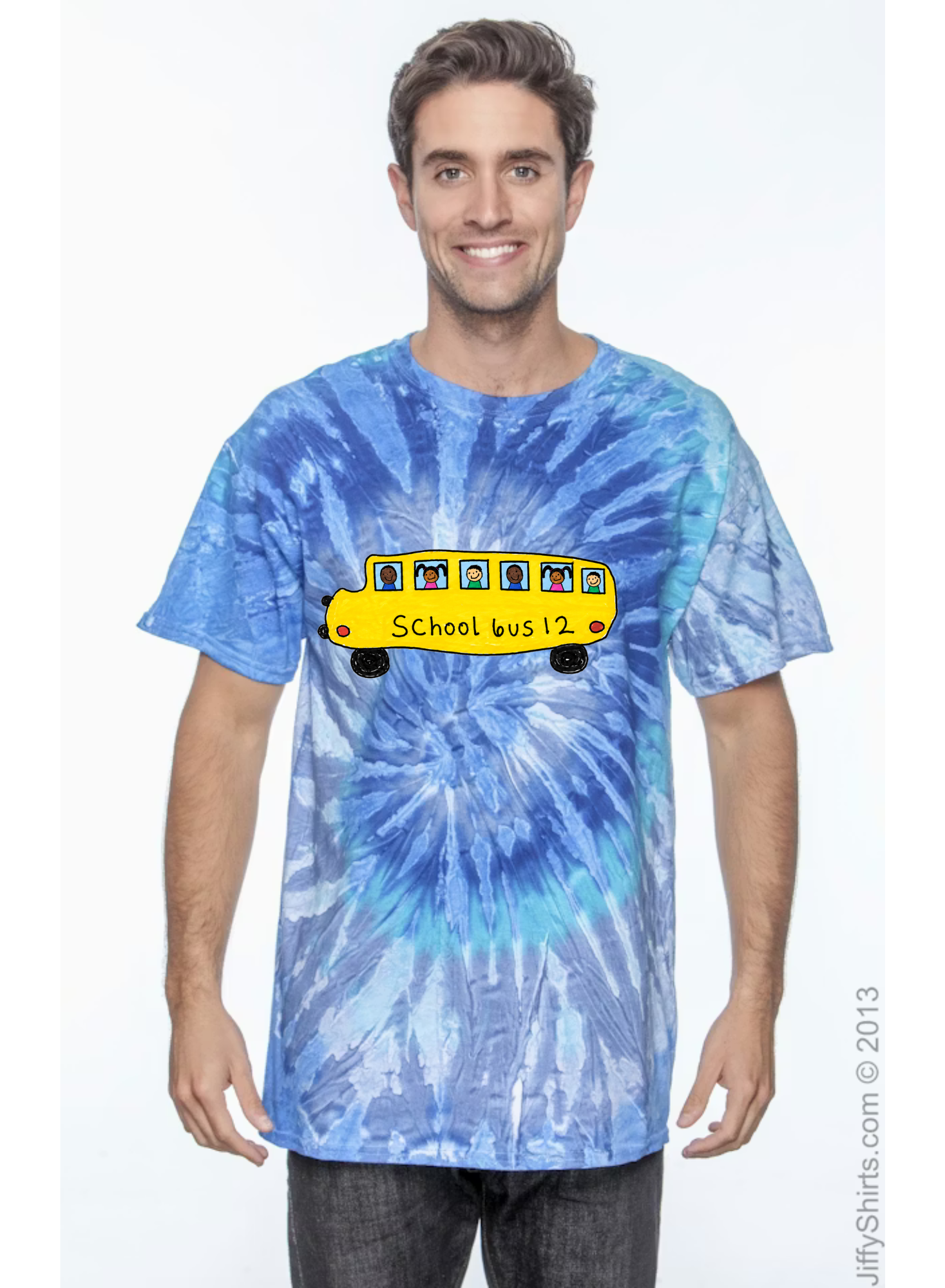 School Bus 12 2026 Tie Dyed Tshirt